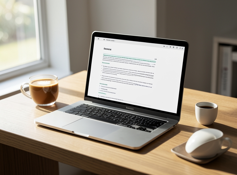 Giao diện CV chuyên nghiệp trên bàn làm việc hiện đại