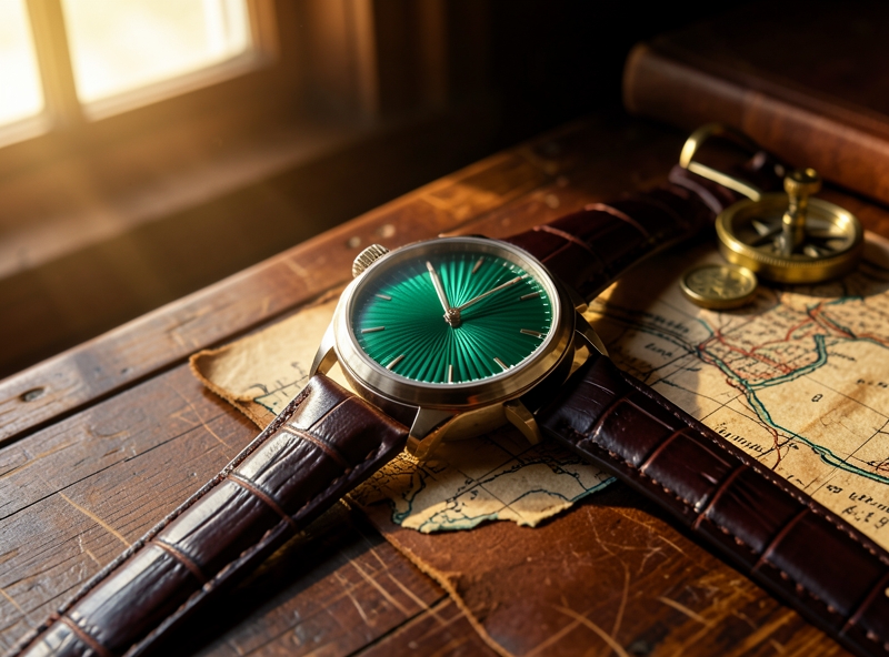 Đồng hồ phong thủy màu xanh lục bảo cho người mệnh Mộc