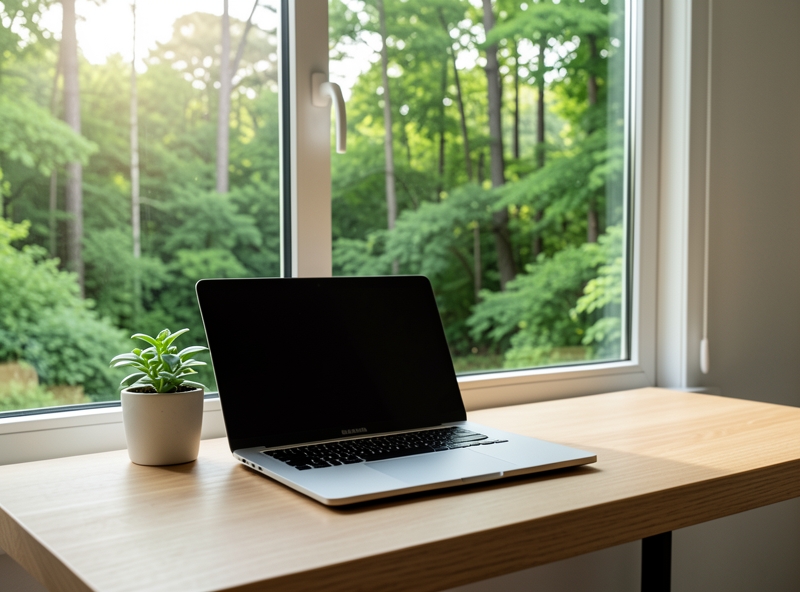 Không gian làm việc tối giản và gần gũi với thiên nhiên