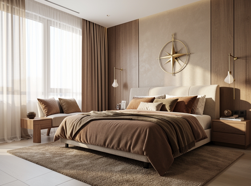 Chambre à coucher conforme au feng shui du destin