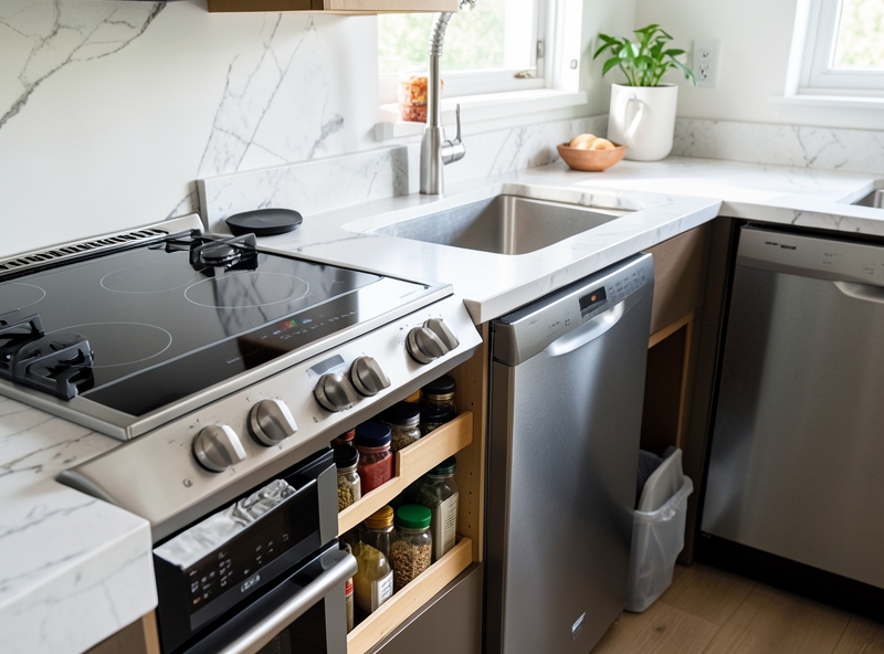 Cách sắp xếp khu vực nấu nướng và dọn dẹp thông minh