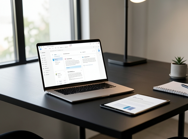 Thiết kế portfolio tối giản trên máy tính