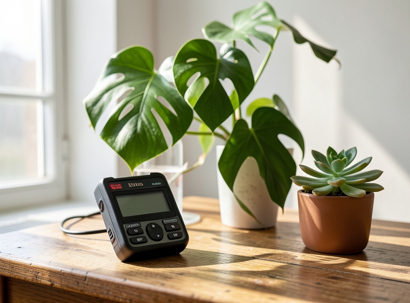 Đo cường độ ánh sáng cho cây cảnh