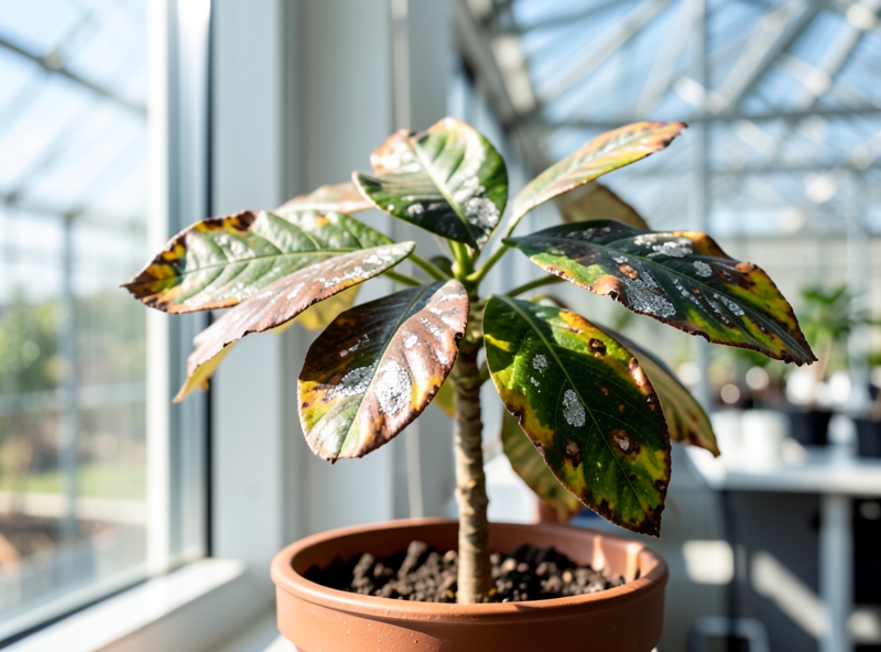 Cây bị cháy lá do sốc nhiệt