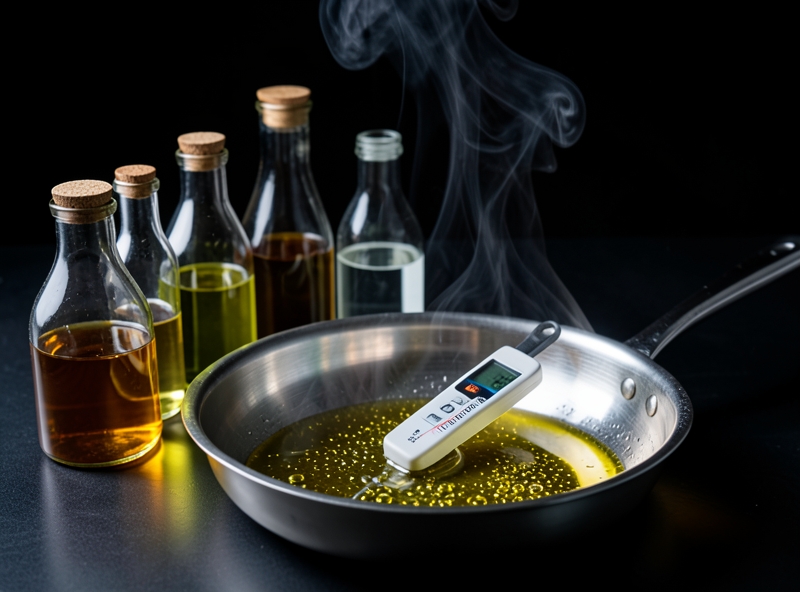 Đo lường điểm khói của các loại dầu ăn