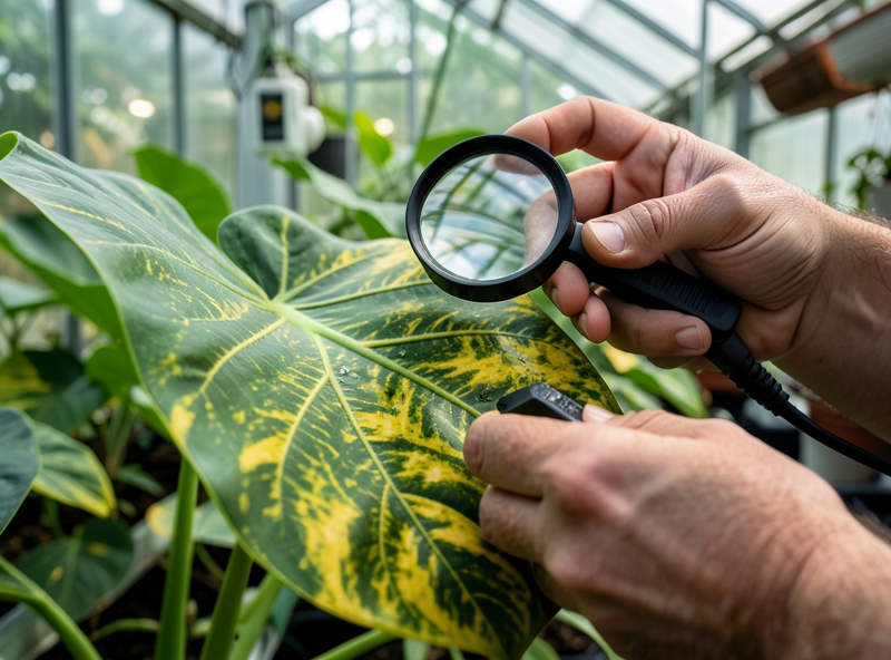 Kiểm tra chi tiết tình trạng lá cây