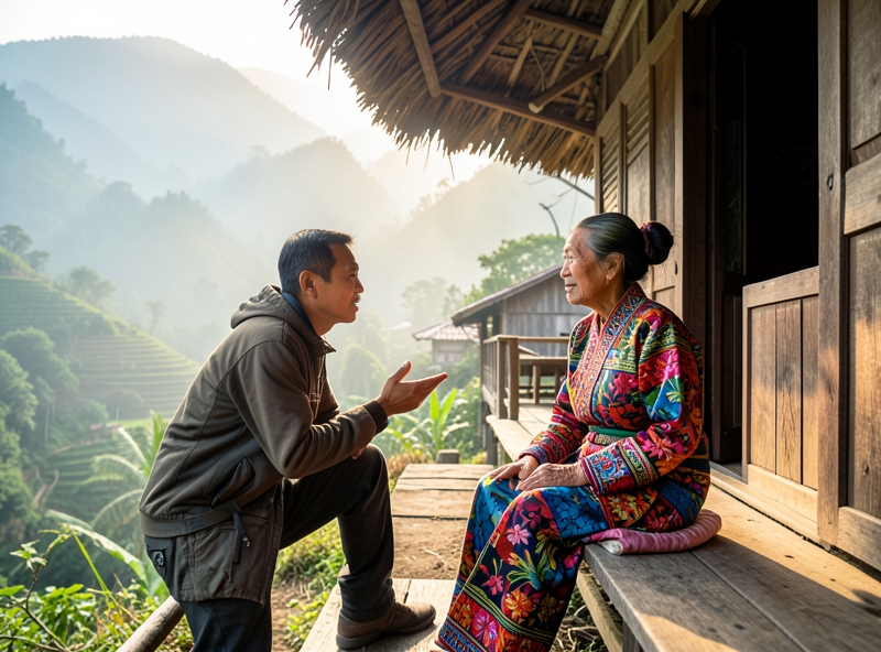Giao tiếp văn hóa tại bản làng vùng cao