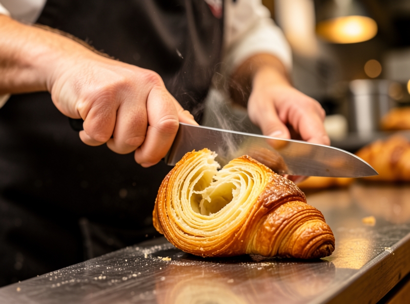 Cấu trúc ruột bánh Pastry tách lớp hoàn hảo