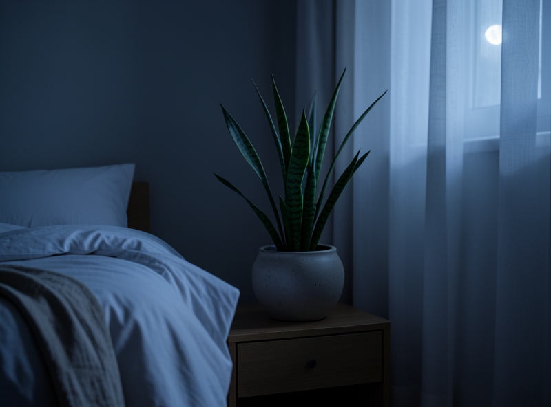 Plante feng shui dans une chambre moderne