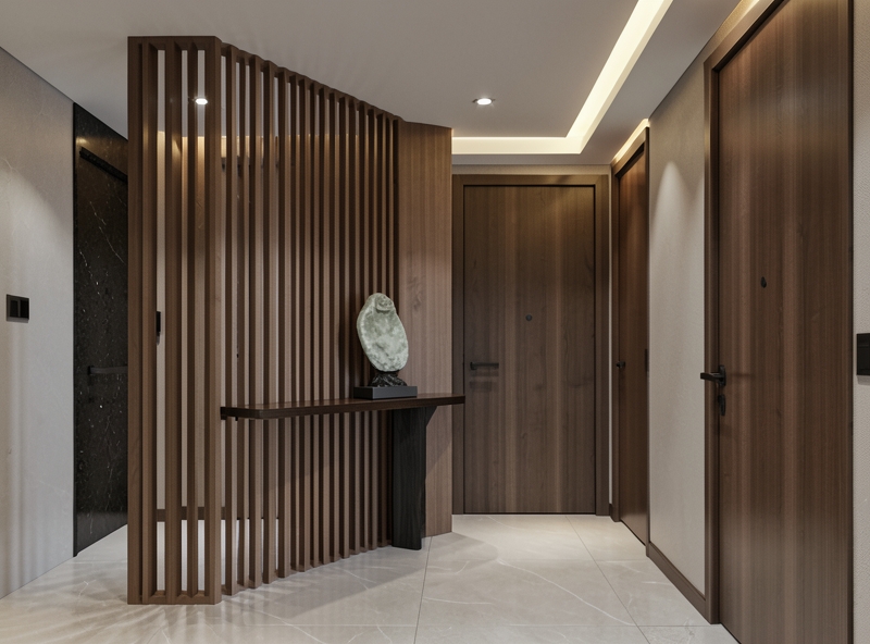 Conception raffinée du Genkan pour un espace moderne