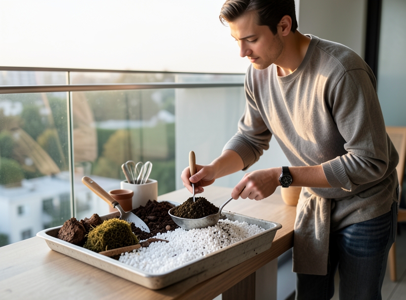 Phối trộn giá thể chuyên nghiệp cho cây cảnh đô thị