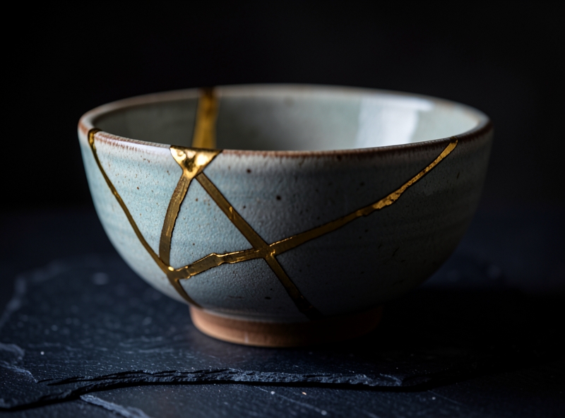Nghệ thuật Kintsugi biểu trưng cho nội lực từ sự rạn nứt