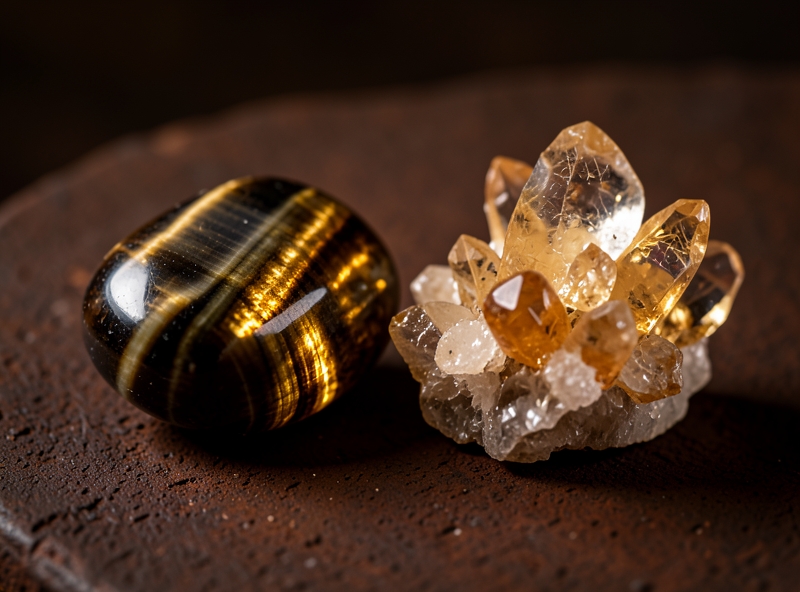 Œil de Tigre et Citrine pour les personnes de l'élément Terre