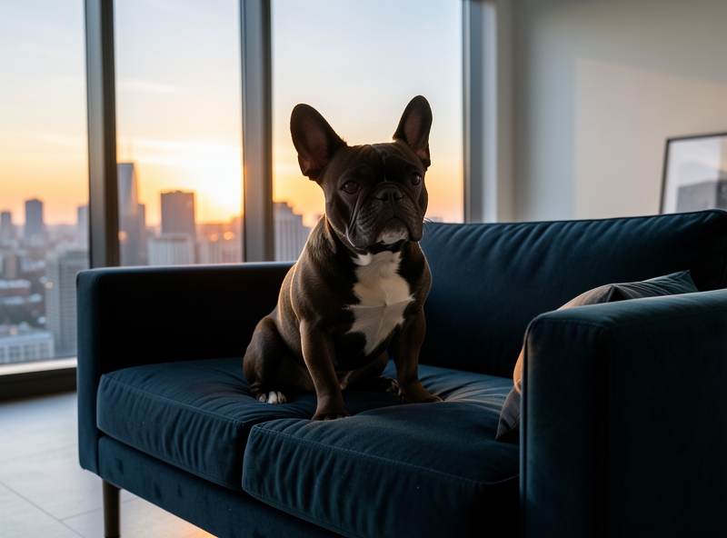 Giống chó điềm tĩnh trong không gian căn hộ hiện đại
