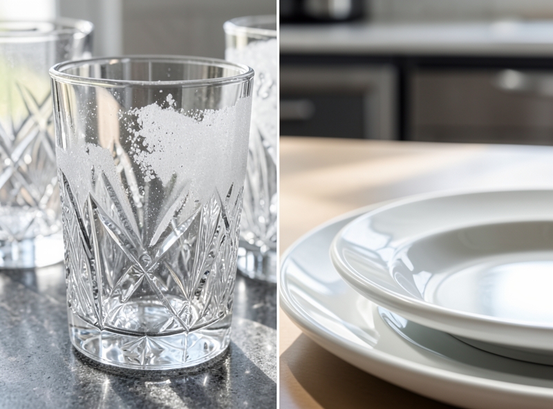 Sự khác biệt giữa bề mặt thủy tinh bị mờ đục và sau khi được làm sạch