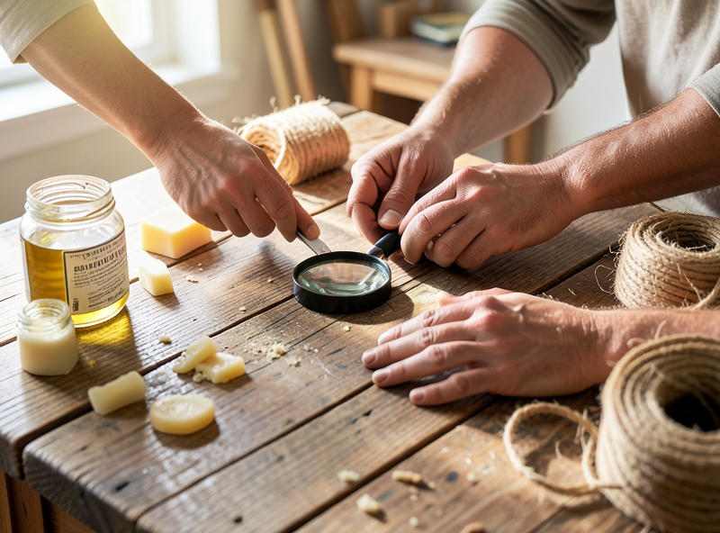 Kiểm tra hiện trạng gỗ và chuẩn bị vật liệu tự nhiên