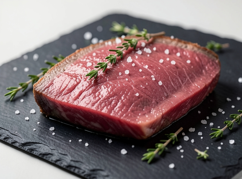 Thịt bò nấu sous-vide đạt độ chín medium rare hoàn hảo