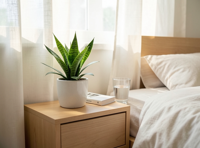 Cây lưỡi hổ đặt trong phòng ngủ