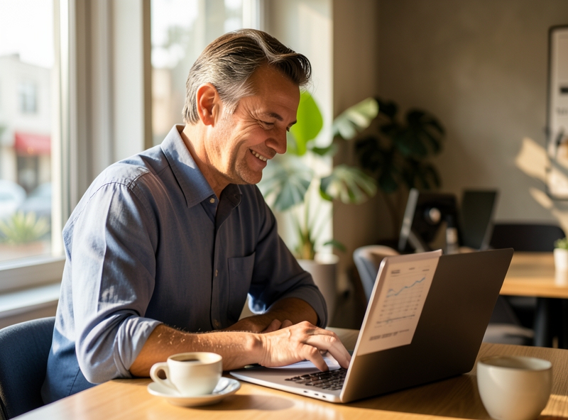 Unternehmer bei der Finanzverwaltung