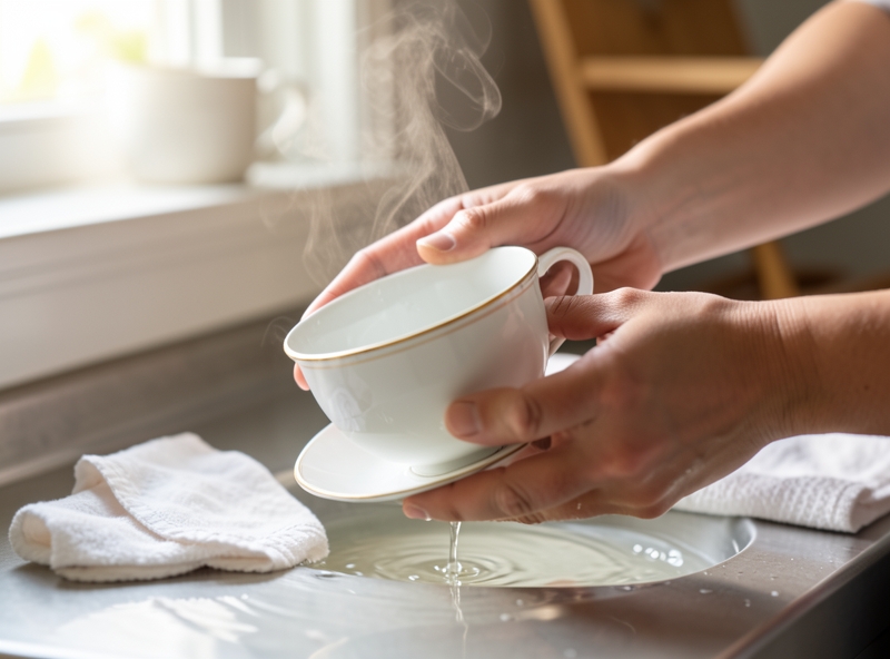 Vệ sinh đồ sứ mạ vàng đúng cách