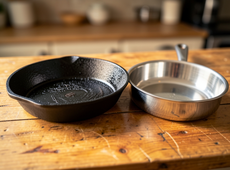Bảo dưỡng chảo gang và chảo inox đúng cách