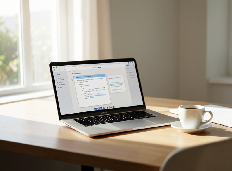 Không gian làm việc kỹ thuật số ngăn nắp