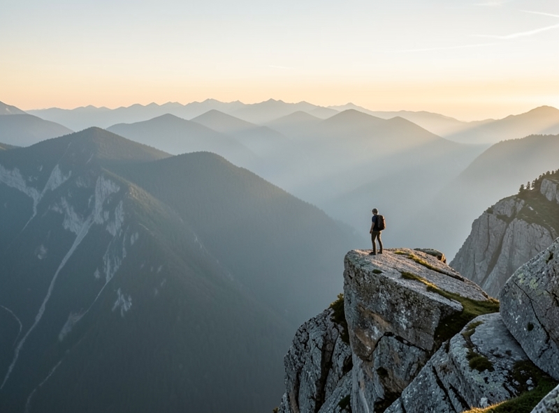 Người lữ hành trước thiên nhiên hùng vĩ