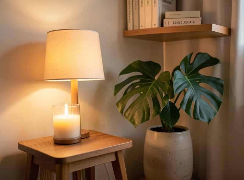 Góc nhà ấm cúng với ánh sáng và cây xanh