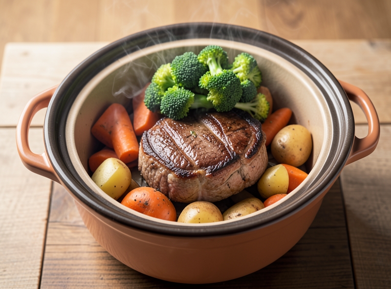 Cách sắp xếp thực phẩm trong nồi nấu chậm