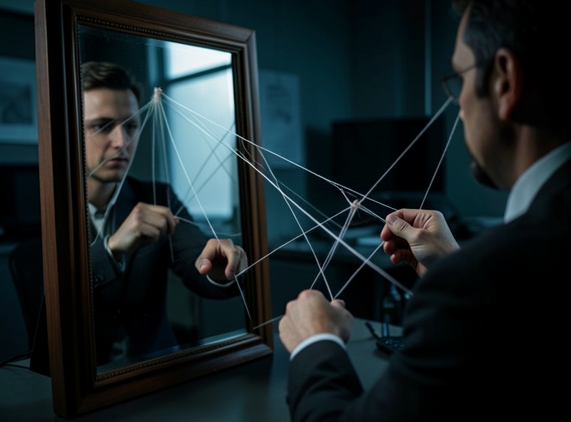 Metaphorisches Bild über Manipulation in der Kommunikation