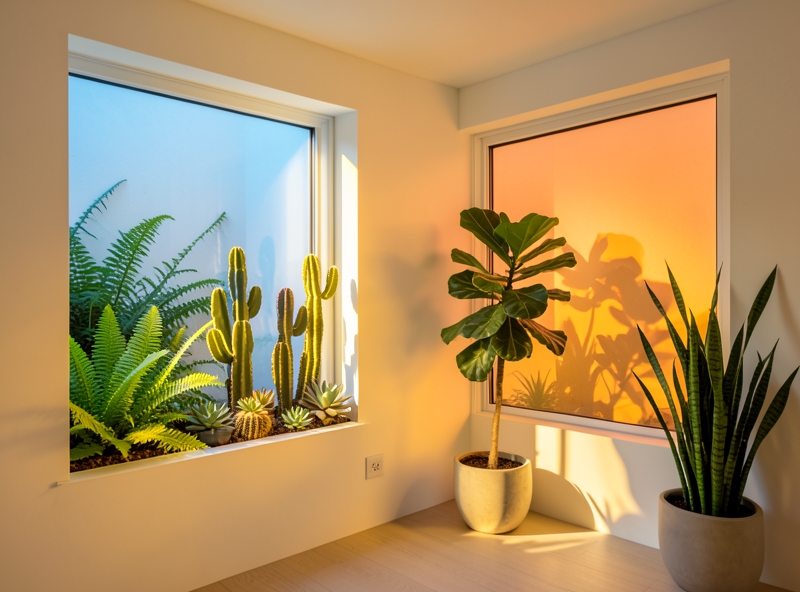 Phân bổ ánh sáng qua các hướng cửa sổ