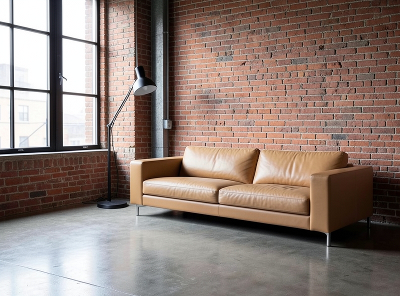 Thi công gạch trần và sàn bê tông mài trong căn hộ hiện đại