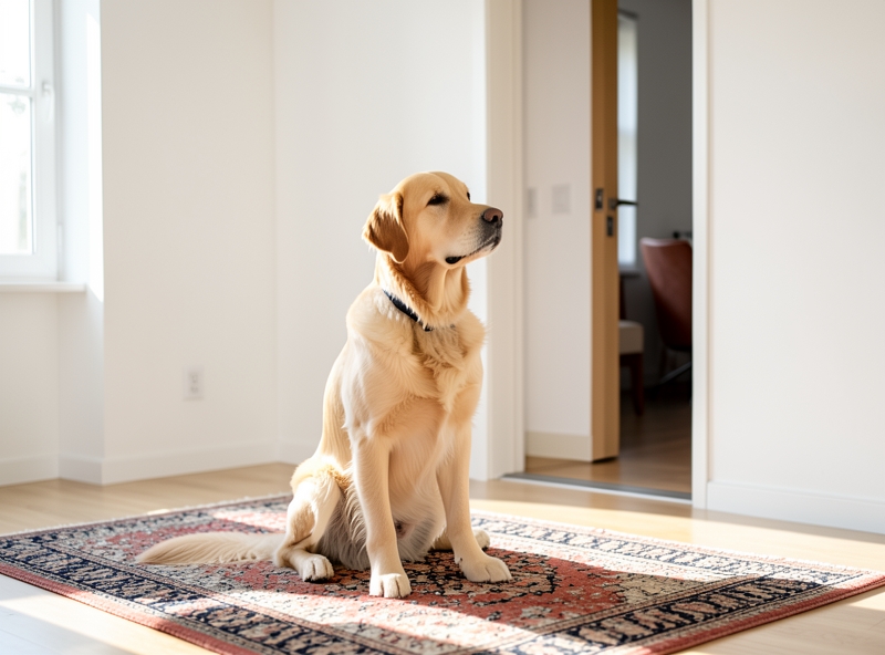 Chú chó bình thản khi chủ vắng mặt