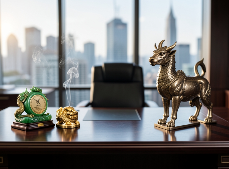 Cách đặt Ấn Thăng Quan và Kỳ Lân trên bàn làm việc