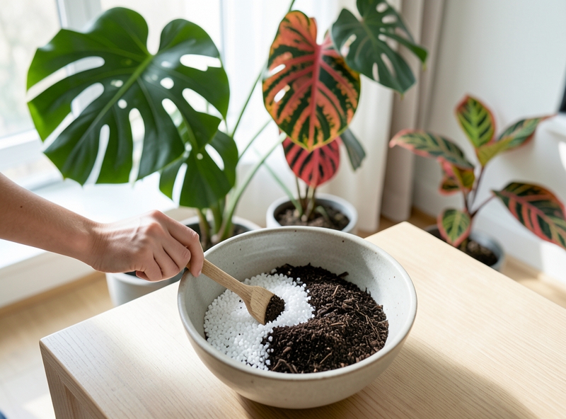 Phối trộn giá thể cho kiểng lá