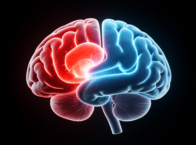 Mechanismus des Amygdala Hijack im Gehirn
