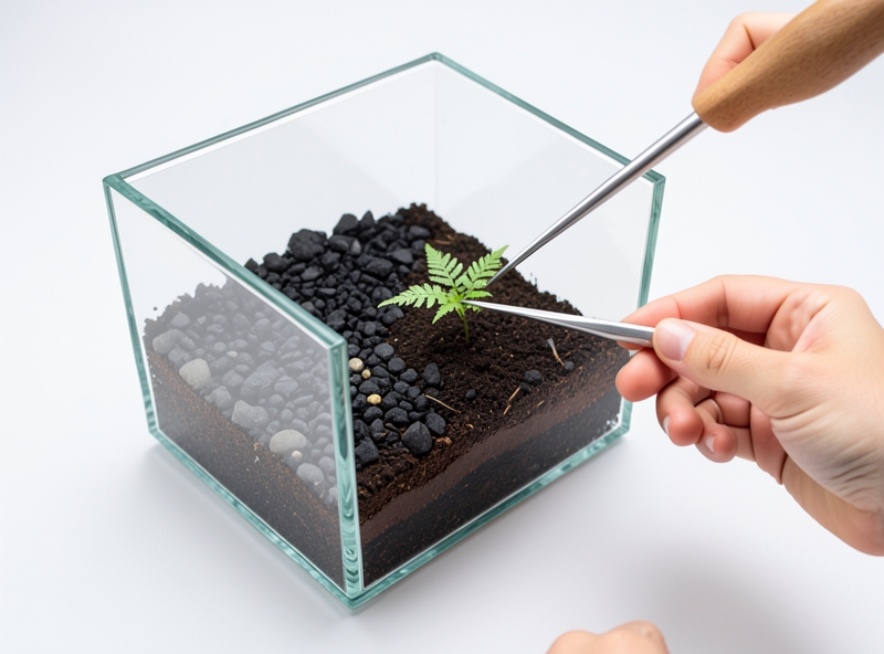 Các lớp vật liệu trong Terrarium