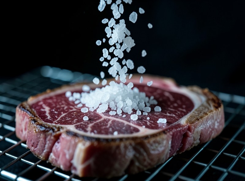 Kỹ thuật dry brining thịt bò với muối Kosher