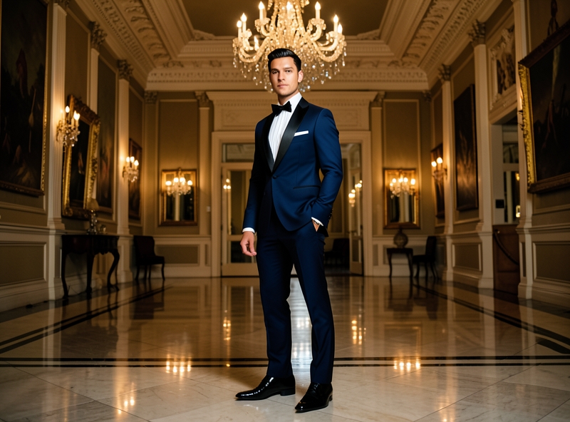 Quý ông lịch lãm trong bộ tuxedo chuẩn mực tại không gian tiệc tối sang trọng