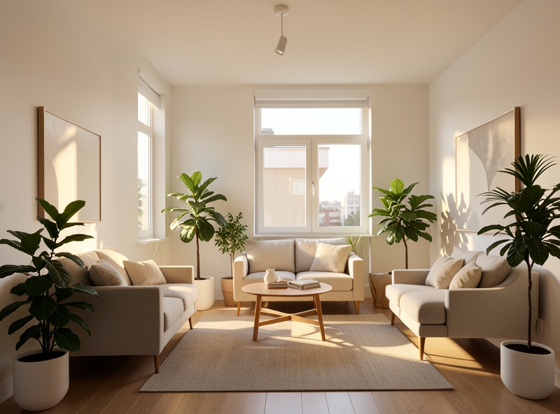 Ánh sáng tự nhiên trong căn hộ nhỏ