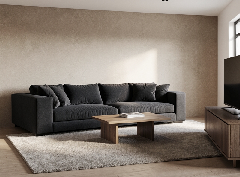 Sắp xếp nội thất phòng khách theo tỷ lệ 2/3