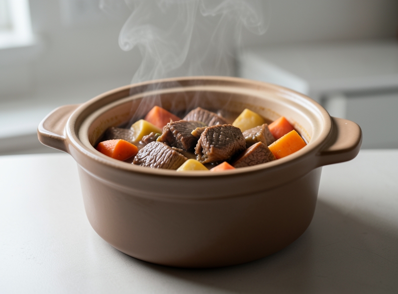 Món hầm nấu chậm trong nồi gốm