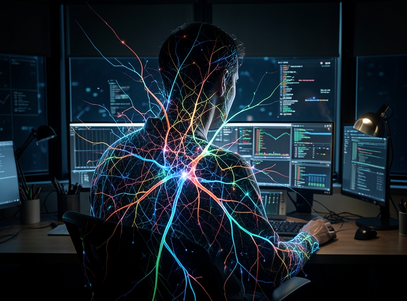 Mô tả sự hòa quyện giữa trí tuệ và dòng chảy dữ liệu