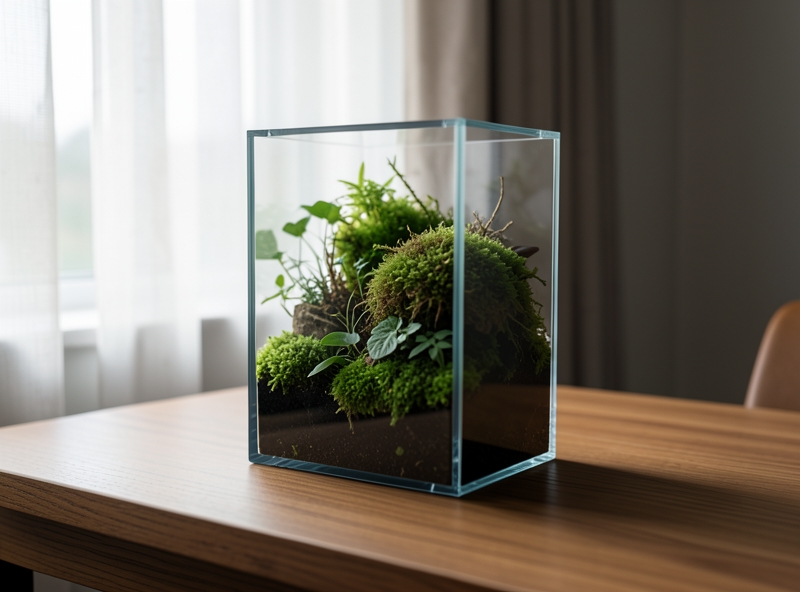 Terrarium đặt trong môi trường ánh sáng gián tiếp lý tưởng