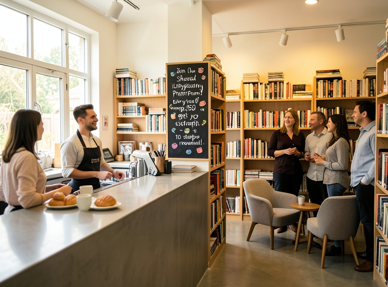 Liên minh kinh doanh giữa tiệm cà phê và hiệu sách
