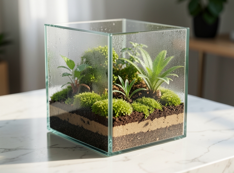 Hệ sinh thái khép kín trong bình thủy tinh tinh tế