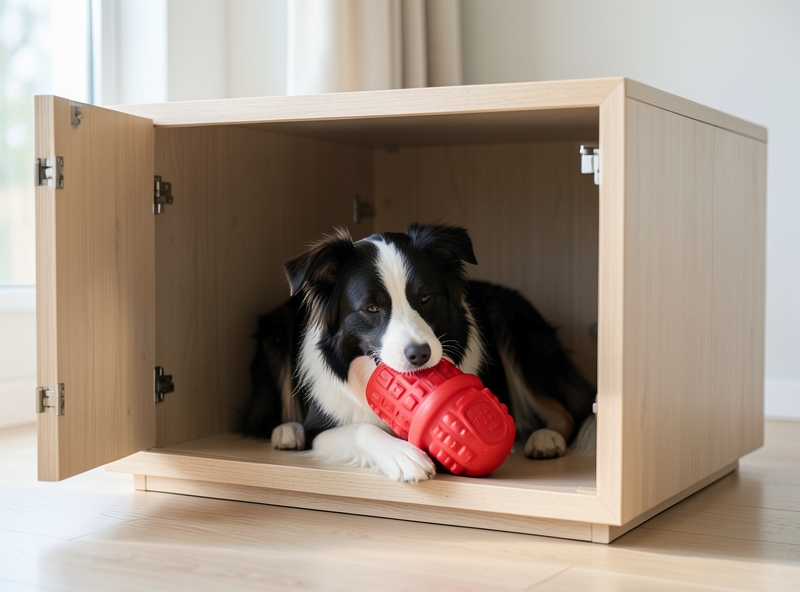 Chó Border Collie trong vùng an toàn với đồ chơi KONG