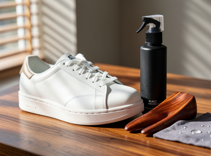 Sử dụng shoe tree gỗ và xịt nano bảo vệ giày