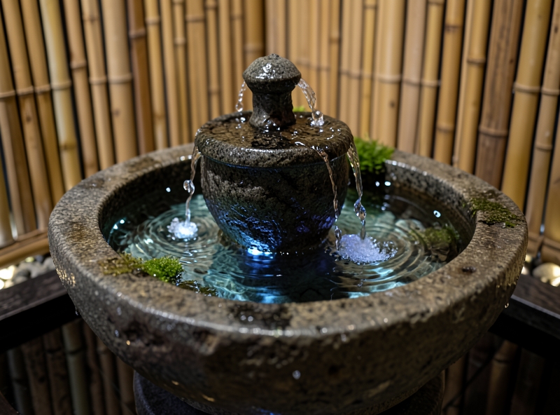 Thác nước mini: Kỹ thuật điều dẫn dòng chảy tài lộc nội thất