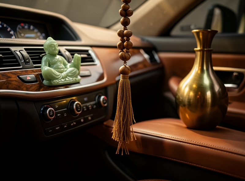 Bộ ba vật phẩm phong thủy trên xe hơi